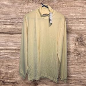 Adidas Yellow Turtleneck Long Sleeve T-Shirt XL